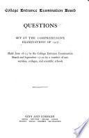 Questions Set at the Comprehensive Examinations of ...
