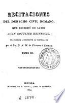 Recitaciones del derecho civil romano