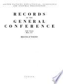 Records of the General Conference of the United Nations Educational, Scientific and Cultural Organization