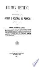 Resumen historico de la Sociedad Artistica e Industrial del Pichincha, 1892-1917