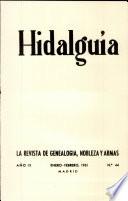 Revista Hidalguía número 44. Año 1961