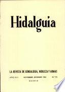 Revista Hidalguía número 73. Año 1965