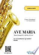 Libro Saxophone Quartet Ave Maria by Schubert (score & parts)