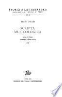 Scripta Musicologica