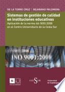 Libro Sistemas de gestión de calidad en instituciones educativas