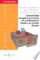 Libro Sostenibilidad energética en el sector de la edificación en España y en la Unión Europea