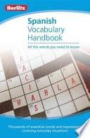 Libro Spanish Vocabulary Handbook