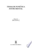 Libro Temas de fonética instrumental