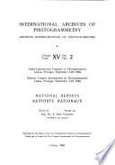 Tenth International Congress of Photogrammetry, Lisboa, Portugal, September 7-19, 1964: National reports
