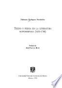 Texto y fiesta en la literatura novohispana (1650-1700)