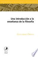 Libro Una introducción a la enseñanza de la filosofía