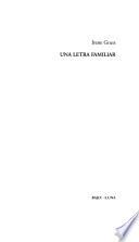 Libro Una letra familiar