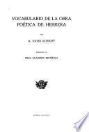 Vocabulario de la obra poética de Herrera