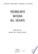 Vocabulario quichua del oriente